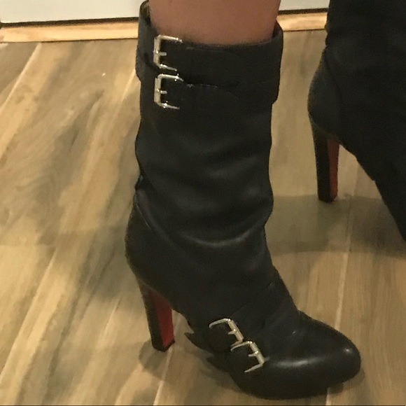 Christian Louboutins Python Leather Midcalf Boots - Picture 4 of 7
